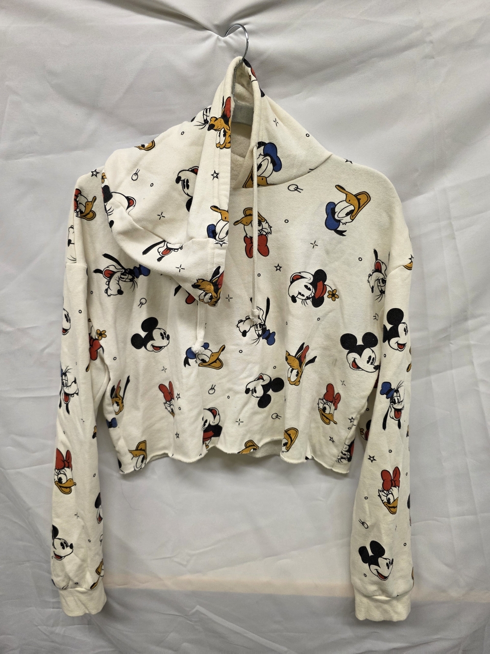 Disney Mickey Mouse Printed Cropped Hoodie